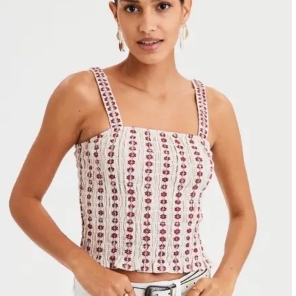 American Eagle tank top smocked
